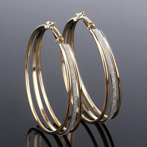 Boucles d'oreilles vintage dorées