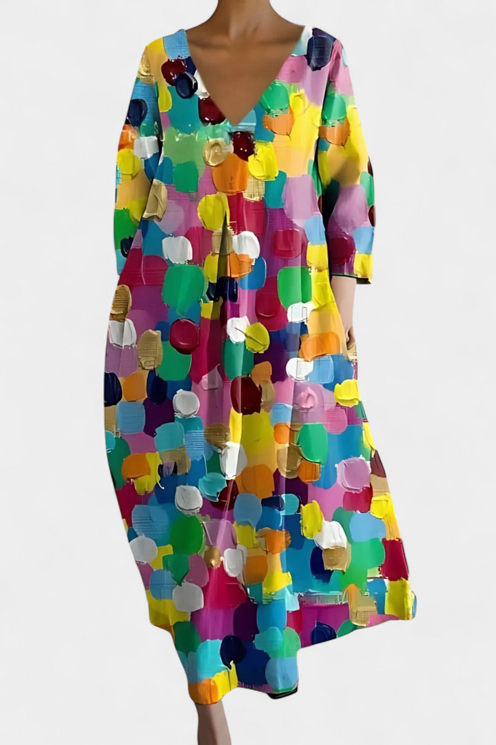 Ana - Robe fluide à motifs