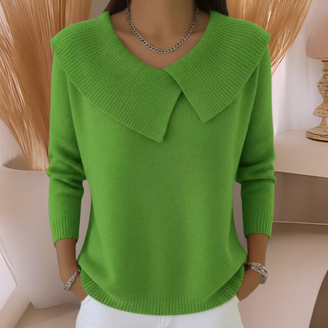 Jennifer | Pull en Tricot avec Col Doux