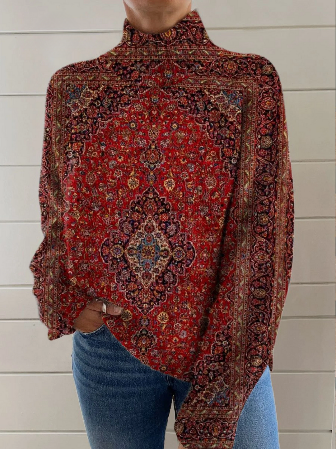 Marcelle™ - Pull Col Roulé Vintage