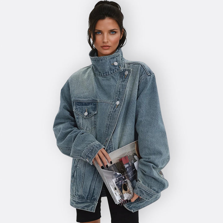 Sílvia - Veste vintage avec col asymétrique haut