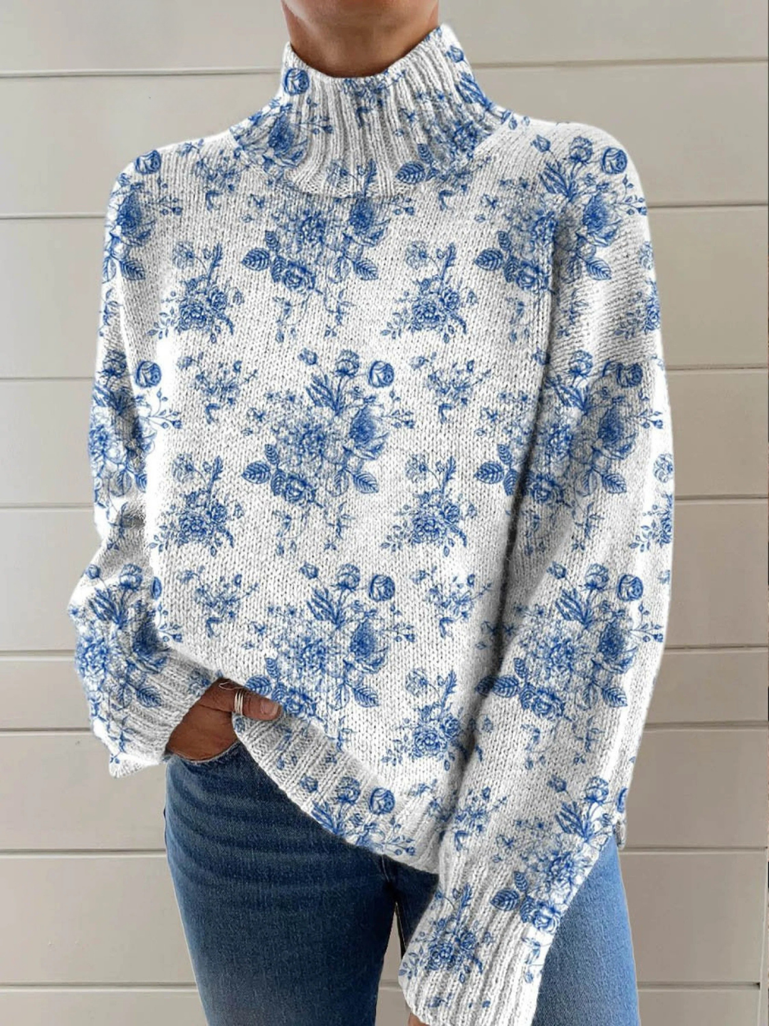 Azura™ - Pull Col Roulé Blossom