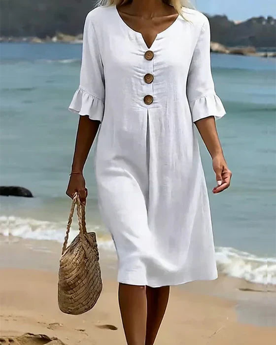 Robe d'été blanche au style floral