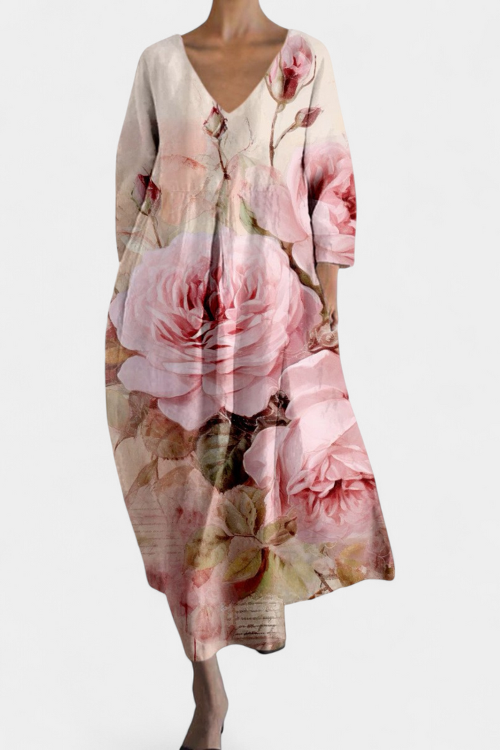 Ana - Robe fluide à motifs
