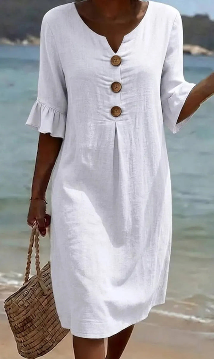 Robe d'été blanche au style floral