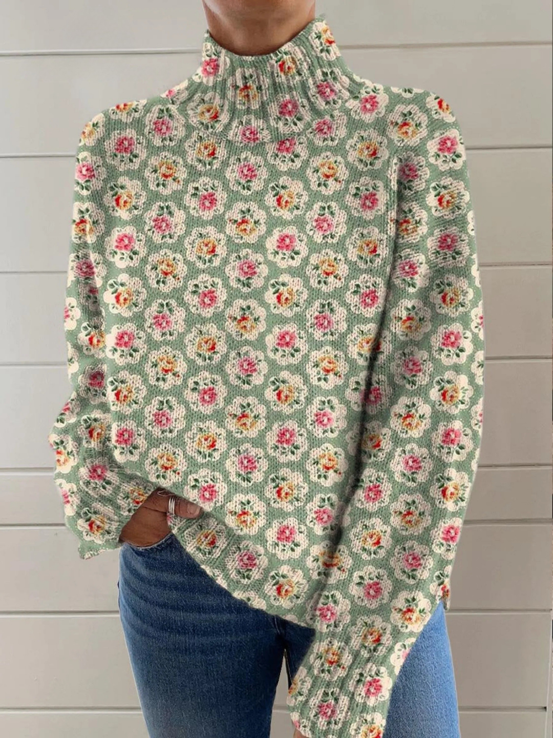 Rosalie™ - Pull Col Roulé Art