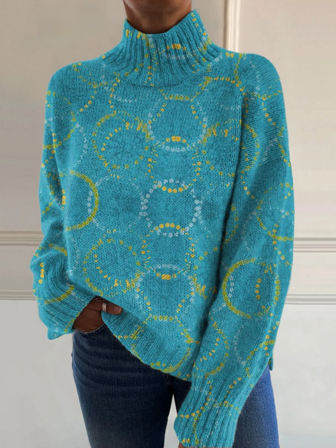 Eleste™ - Pull Col Roulé Lumineux