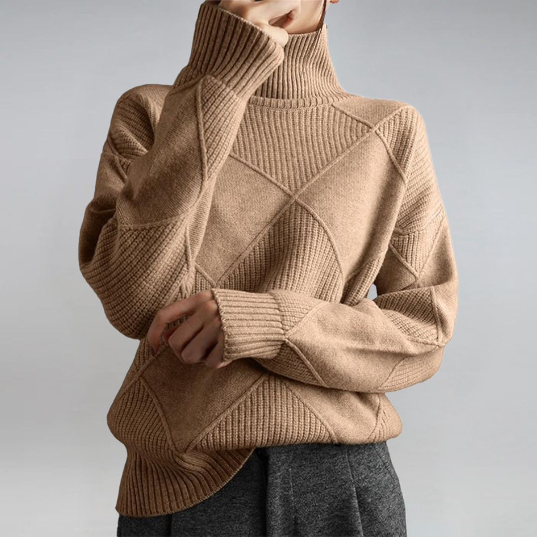 Lauren | Pull en Cachemire Luxueux à Col Montant