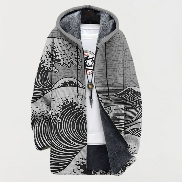 Mathilda – Manteau avec motif en vagues