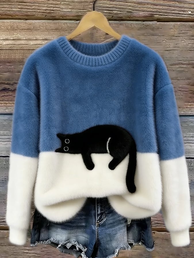 Chloé | Pull Graphique Chat Doux