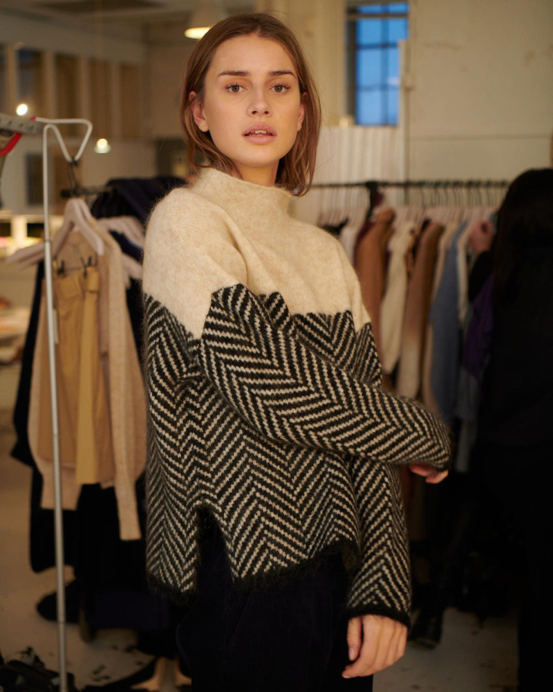 Norah | Pull en Coton à Col Montant