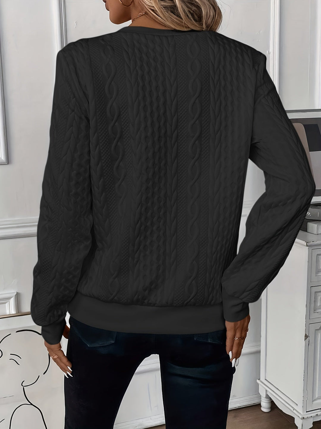 Amalie | Pull à zip en tricot torsadé pour femmes