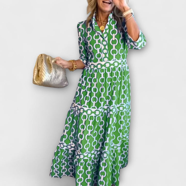Sofia - Robe midi avec détails en chaîne