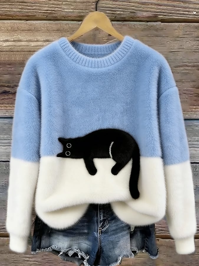 Chloé | Pull Graphique Chat Doux