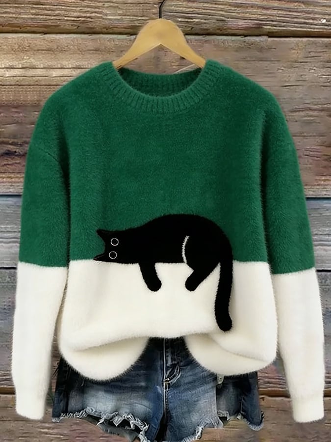 Chloé | Pull Graphique Chat Doux