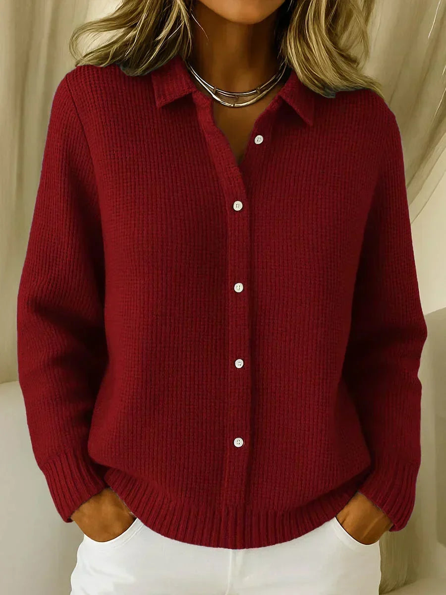 Katrina | Veste en tricot structurée avec boutons