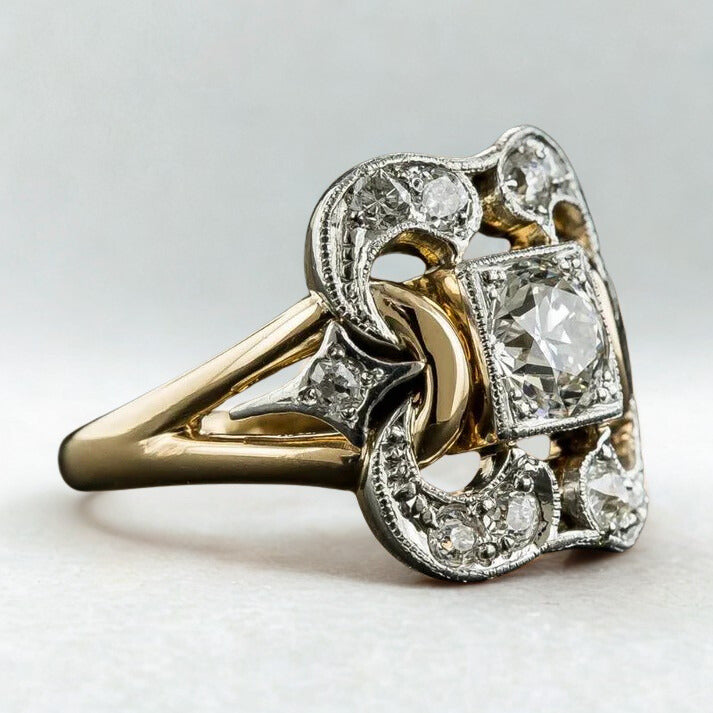 Bague Vintage en Or avec Zirconia
