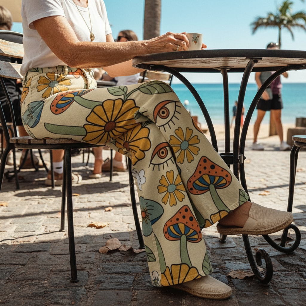 Giada™ - Pantalons à Jambes Larges Inspirés du Boho