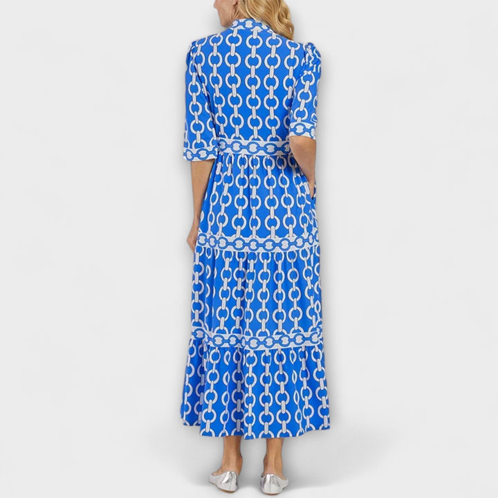 Sofia - Robe midi avec détails en chaîne