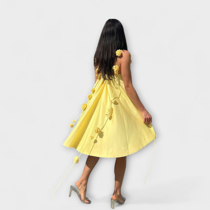 Jordan - Robe Mini à Imprimé Floral Élégante avec Bretelles