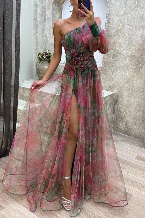 Grace | Robe Maxi Plissée Florale Évasion Estivale