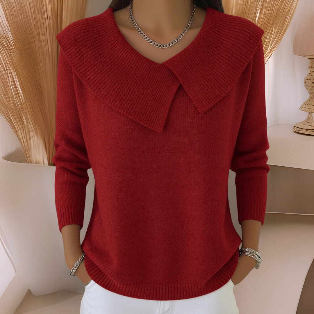 Jennifer | Pull en Tricot avec Col Doux