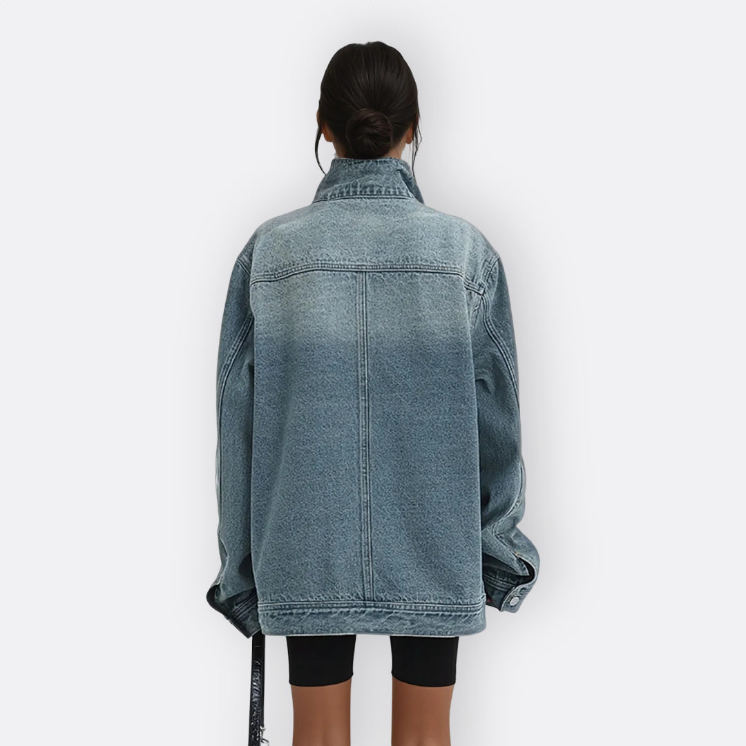 Sílvia - Veste vintage avec col asymétrique haut