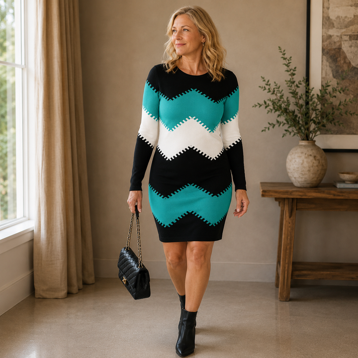 Ziggy™ - Robe en Tricot Chevron