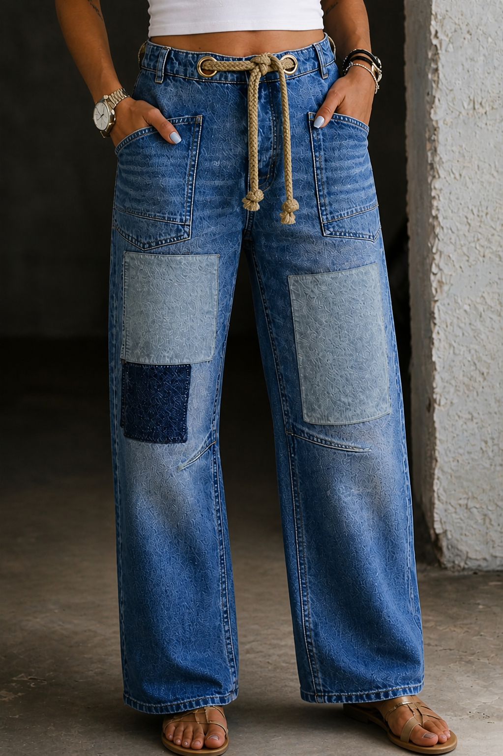 Margaret | Jeans avec poches en patchwork