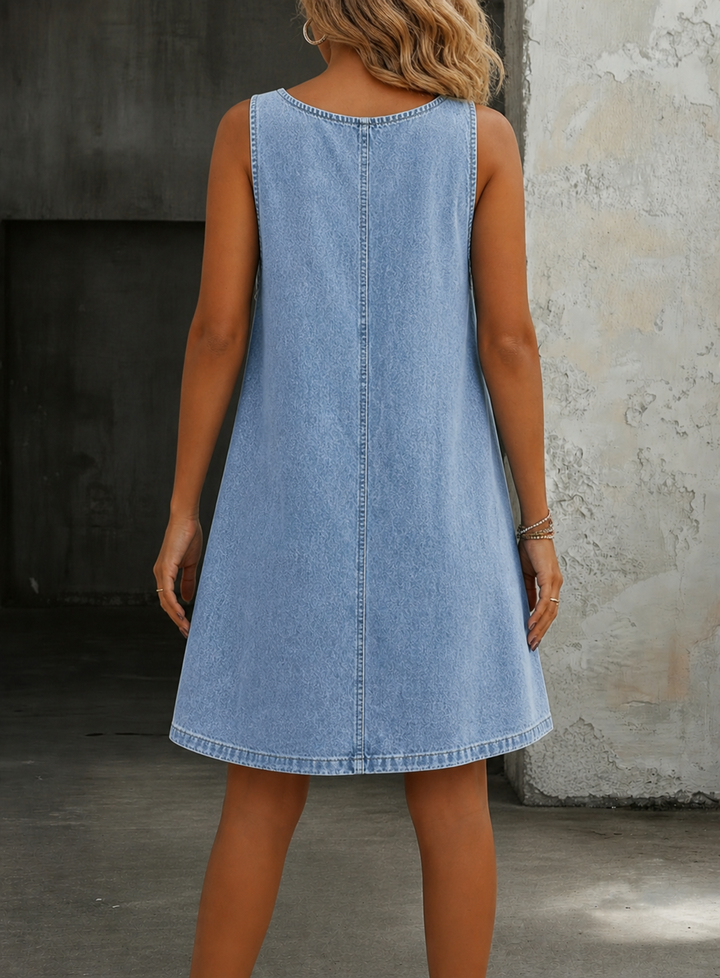 Lisa | Robe à bretelles en denim décontracté