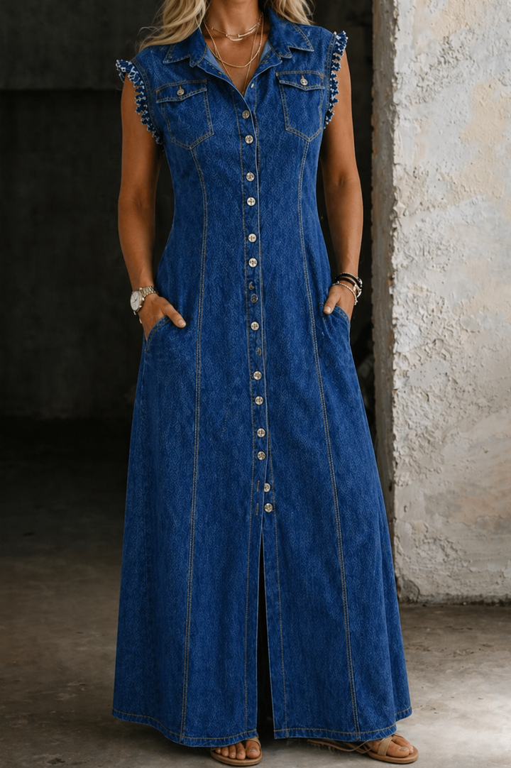 Liora | Robe en jean grande taille