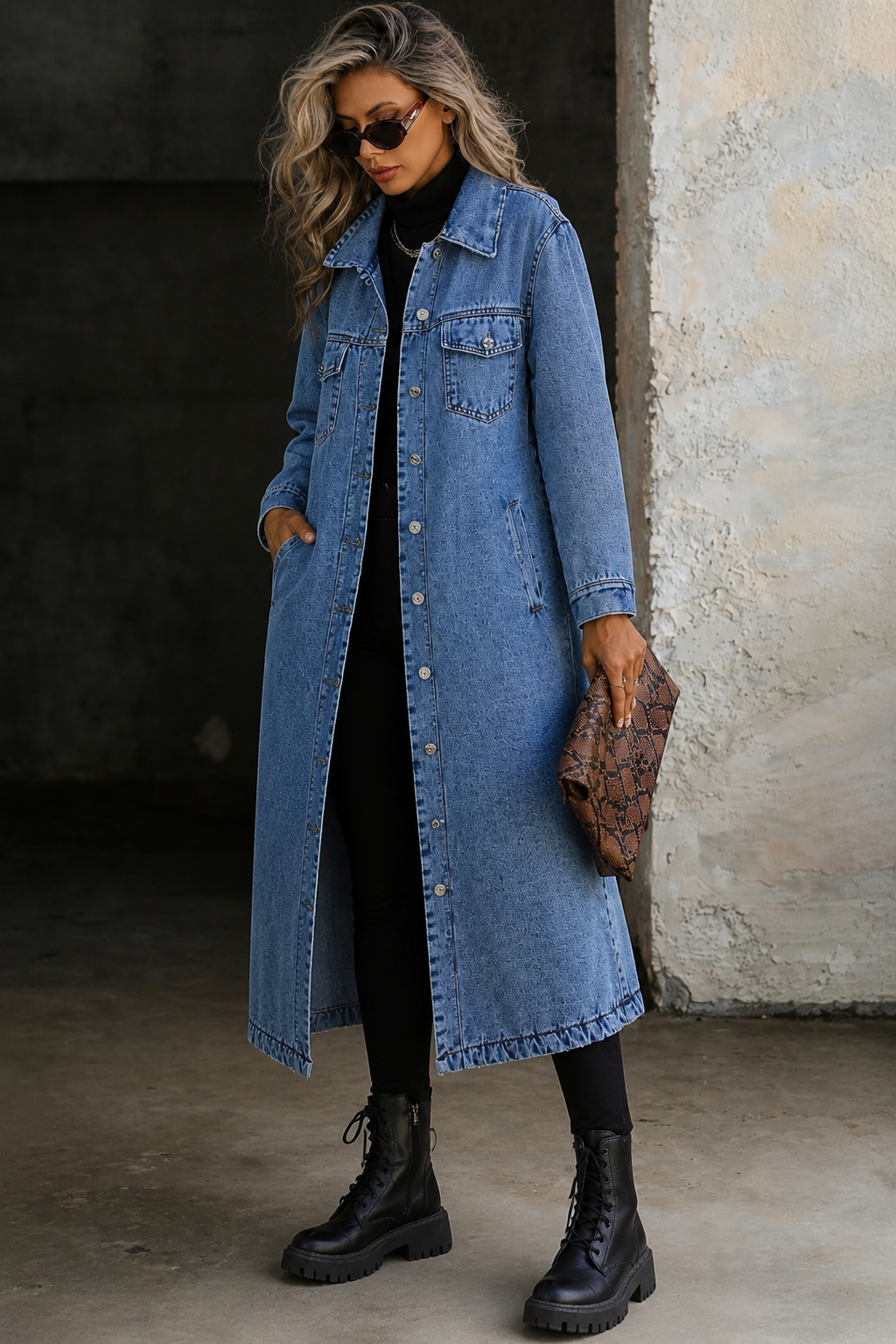 Maya | Veste en Jean Longue Stylée