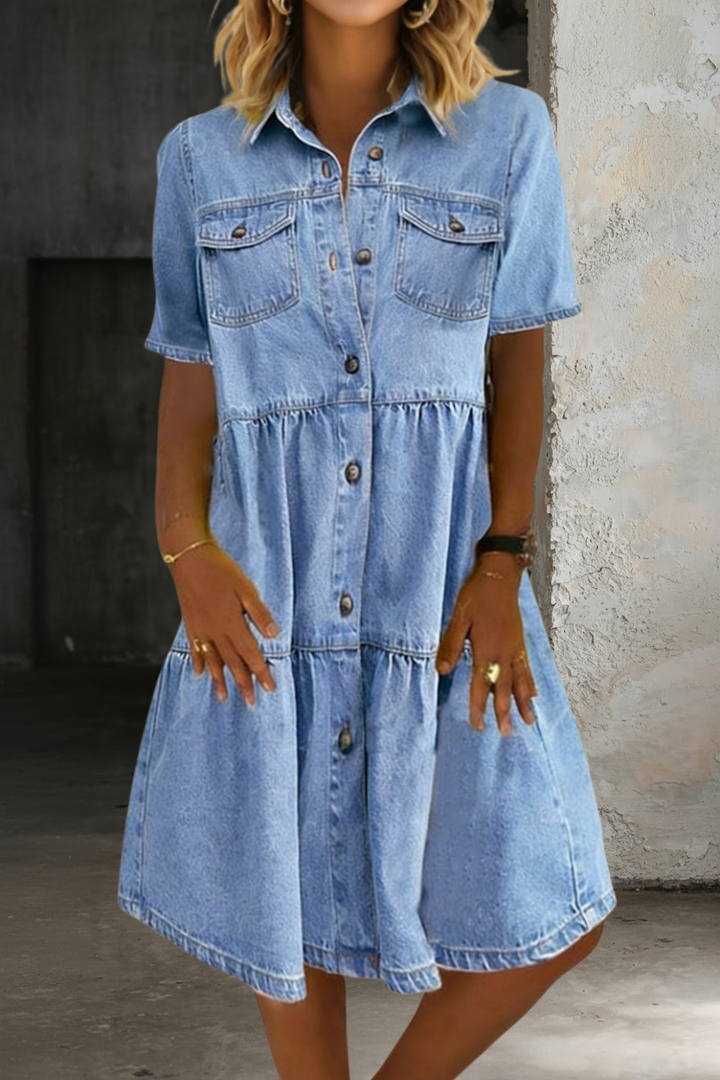 Sophia | Robe en Jean Élégante et Décontractée