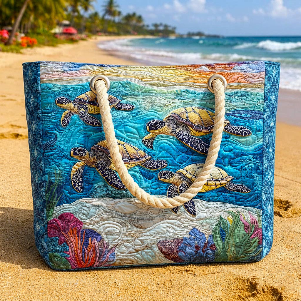 Sac de plage fait main | Tortue Marina