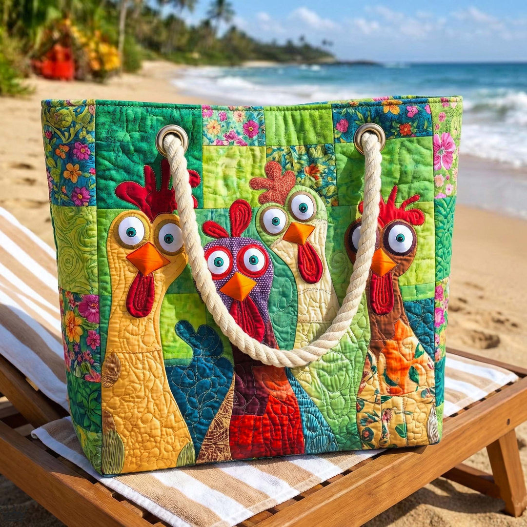 Sac de plage fait main | Poule Funky