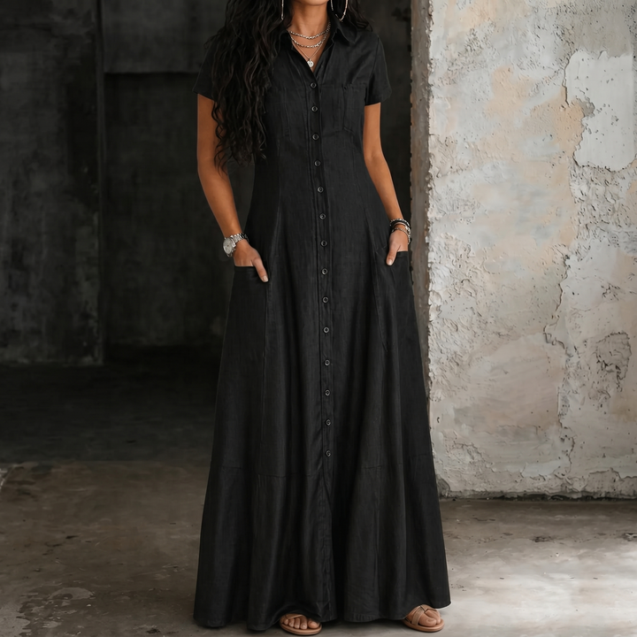 Hera | Robe en Jean Longue
