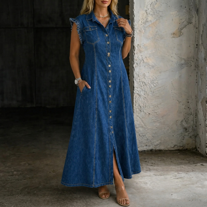 Liora | Robe en jean grande taille