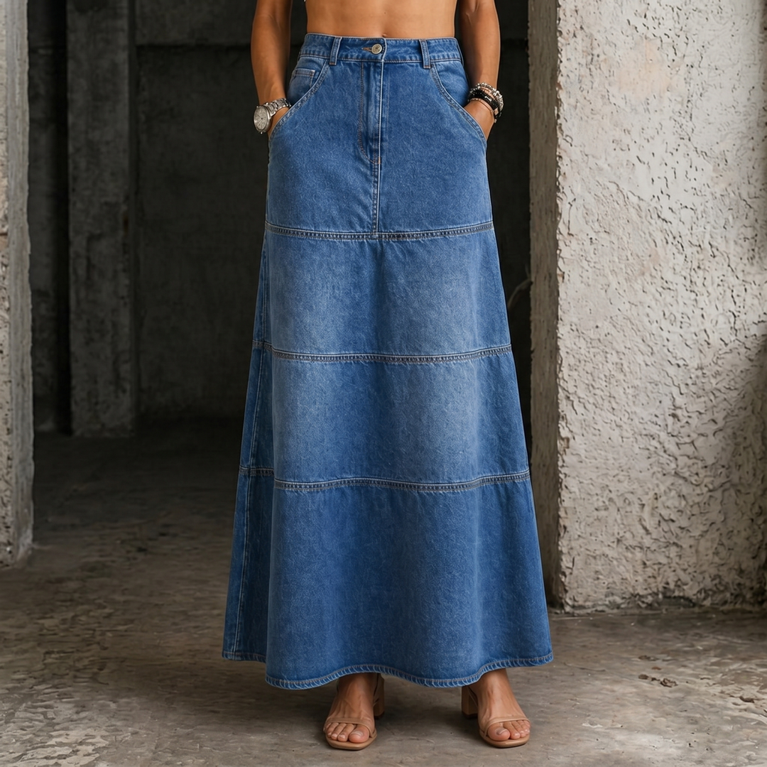 Mary | Jupe midi en jean
