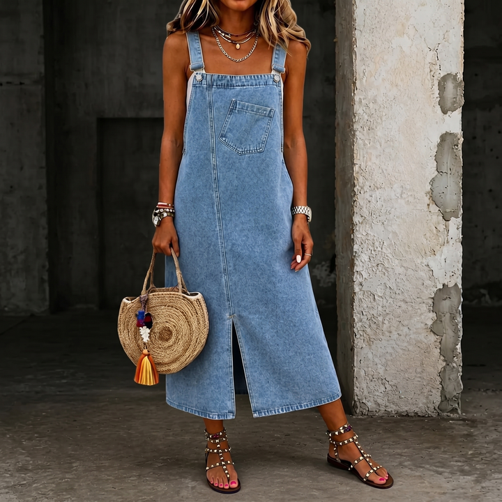 Susan | Robe à salopette en denim décontractée