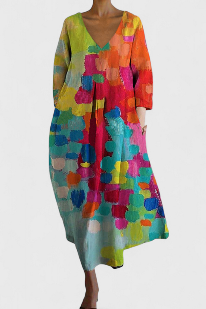 Ana - Robe fluide à motifs