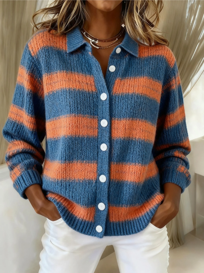 Livia | Veste en tricot rayée