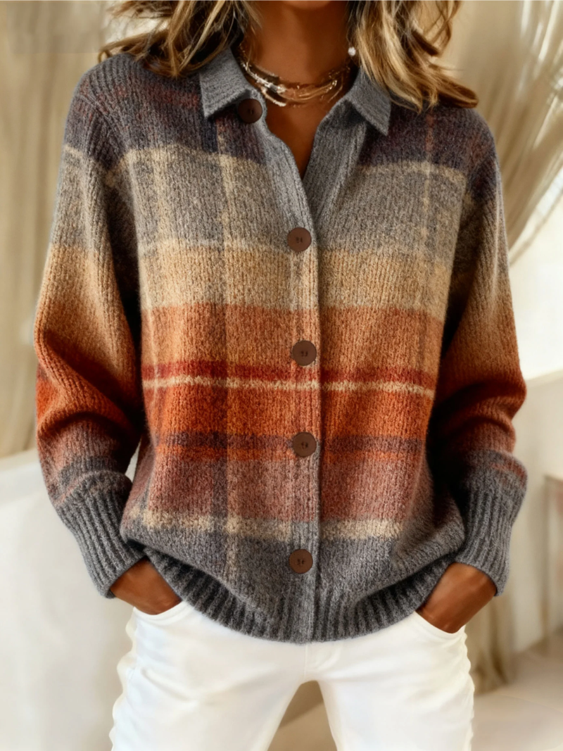 Edith | Veste en tricot ombré-Karostrick pour l'automne
