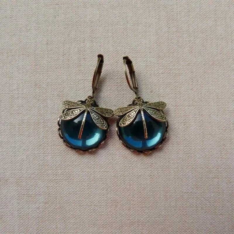 Boucles d'oreilles sphériques en or antique
