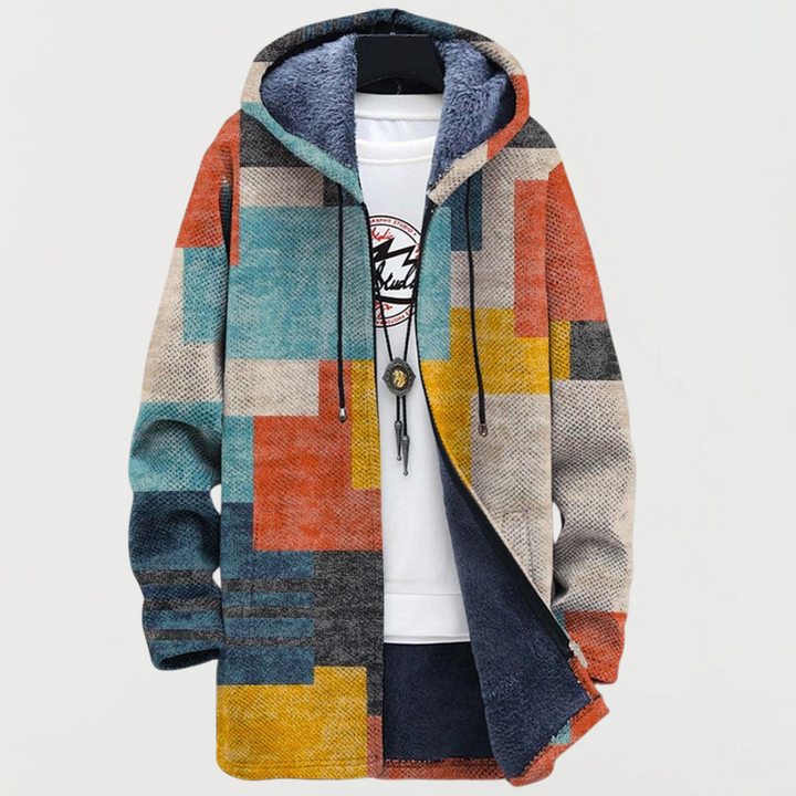 Anna – Veste avec des surfaces colorées géométriques