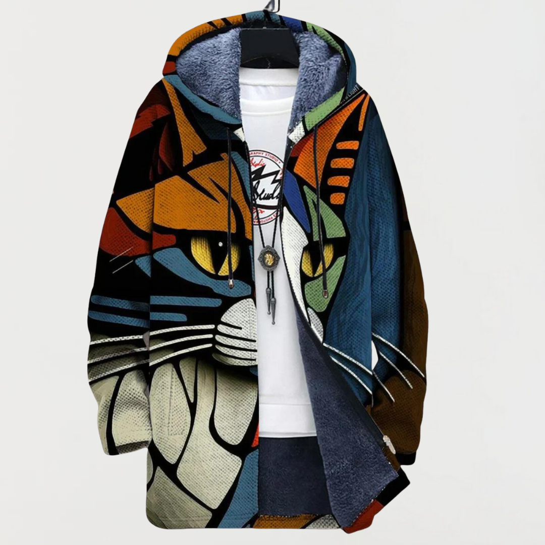 Sophie – Veste avec motif abstrait de chat