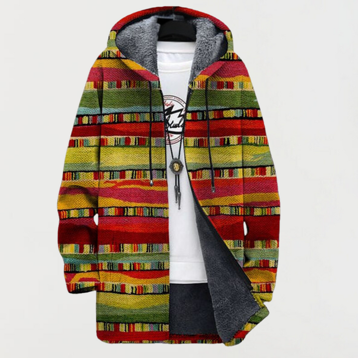 Lina – Cardigan avec rayures ethniques