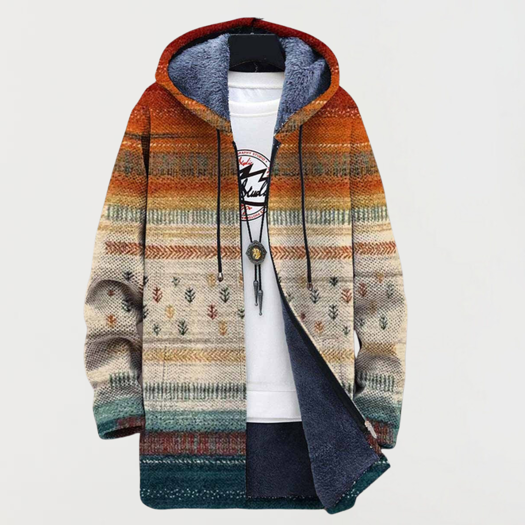 Franziska – Manteau d'automne avec rayures
