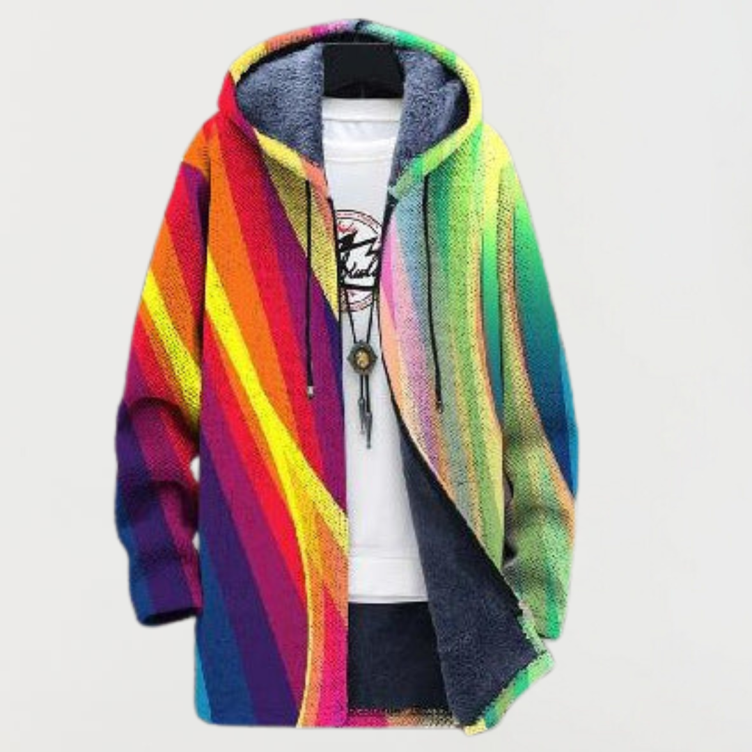 Emilia – Veste avec des rayures arc-en-ciel