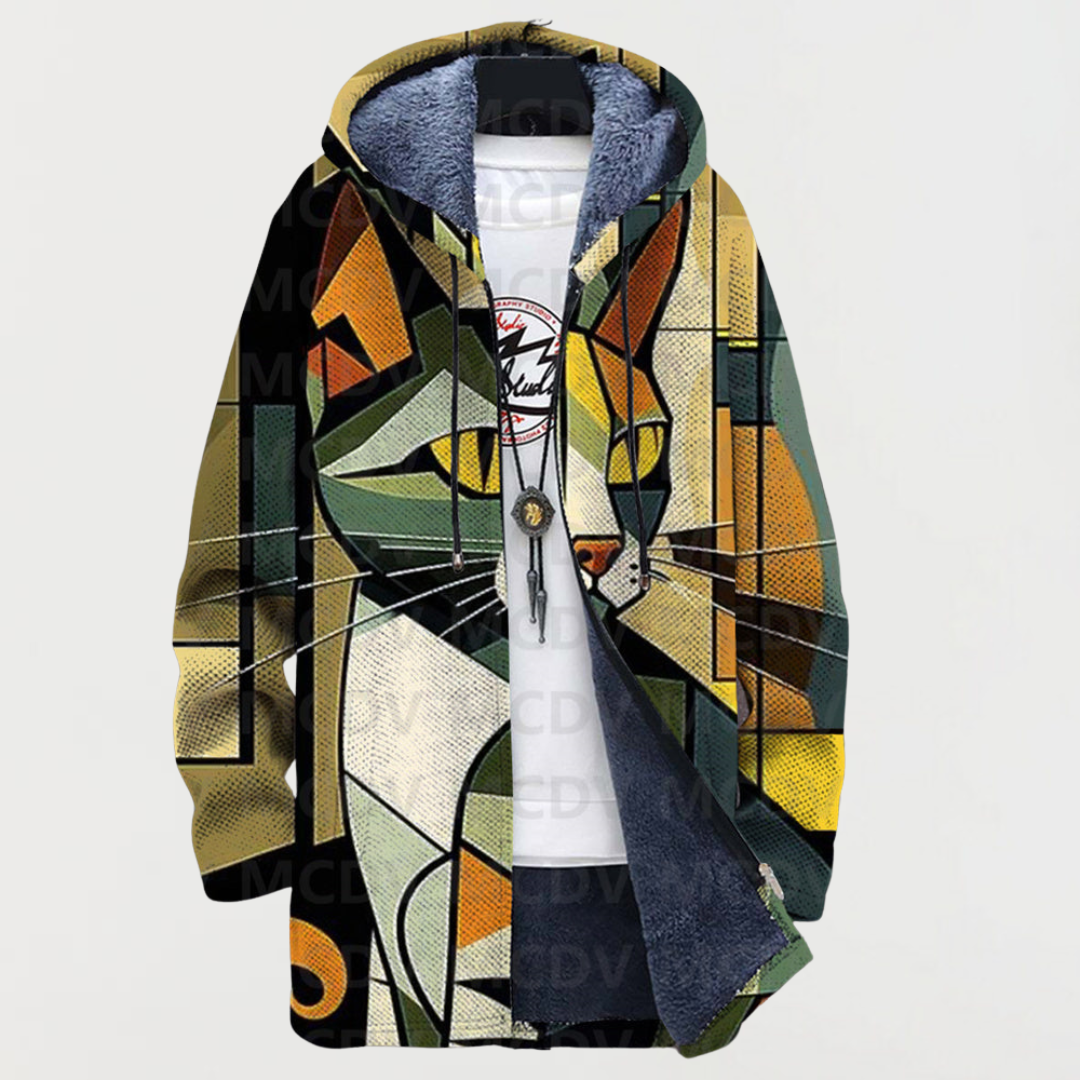 Leonie – Veste avec motif géométrique de chat