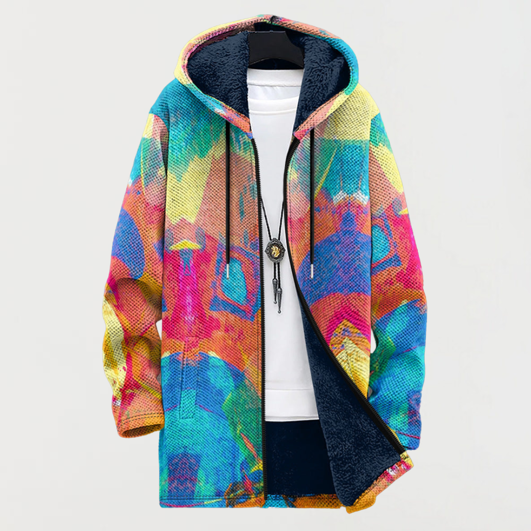 Greta – Veste avec motif artistique coloré
